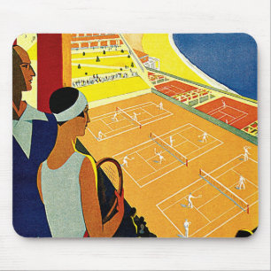 Tapis De Souris Vintage voyage, Tennis, Sports, Monte Carlo Monaco