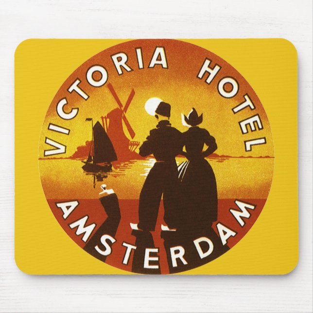 Tapis De Souris Vintage voyage, Victoria Hotel, Amsterdam, Holland (Devant)