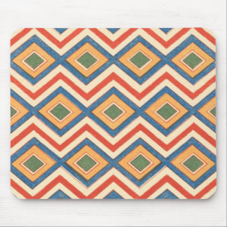 Tapis De Souris Vintage Zig Zag Diamond Motif Mousepad