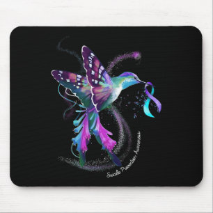 Tapis De Souris Violet Bleu Ruban Prévention Suicide Sensibilisati