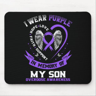 Tapis De Souris Violet En Mémoire De Mon Fils Sensibilisation À L'