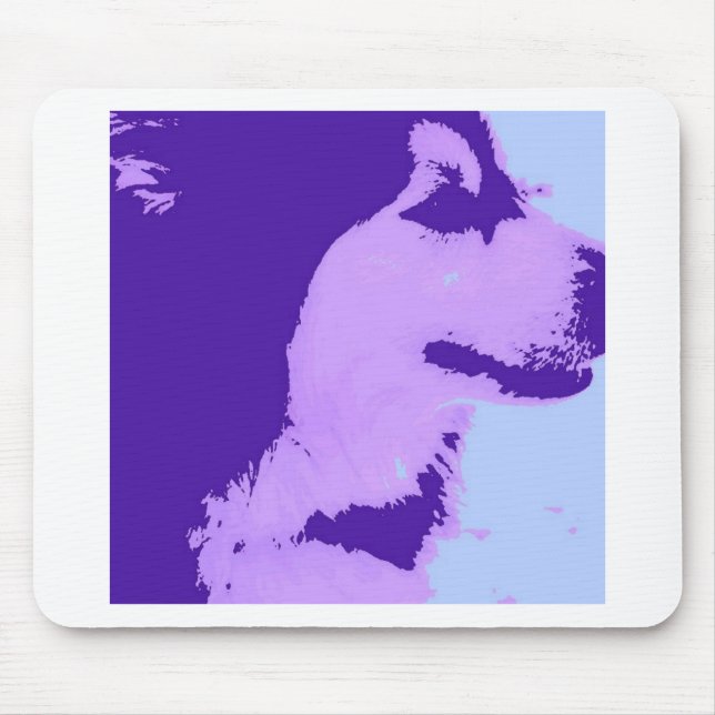 Tapis De Souris Violet Malamute (Devant)