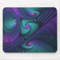 Violet rencontre Turquoise moderne art fractal abs