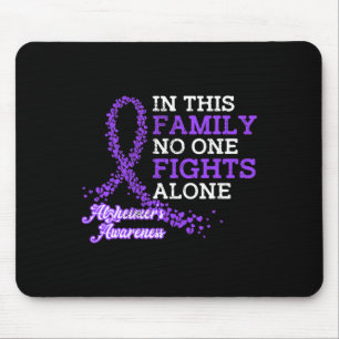 Tapis De Souris Violet Ruban Famille Alzheimer Sensibilisation