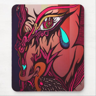 Tapis De Souris Violette de cowboy de l'espace