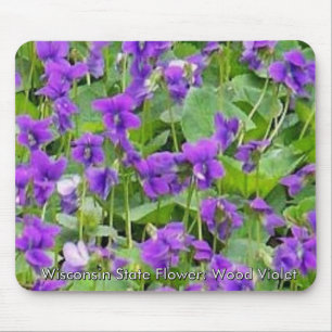 Tapis De Souris Violettes en bois du Wisconsin