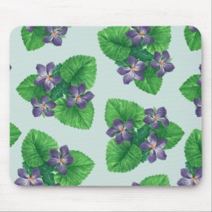 Tapis De Souris Violettes en verre de mer bleu