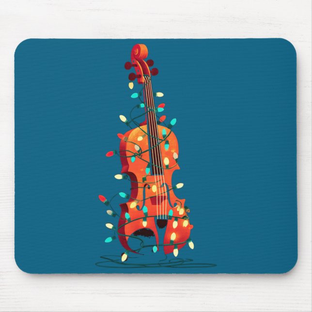 Tapis De Souris Violin Christmas Graphics Lights Lover Player Viol (Devant)
