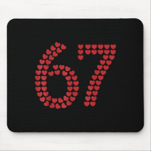 Tapis De Souris Viral Six Seven Amour 67 Cœurs Saint-Valentin Clic