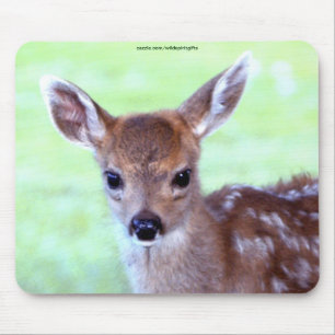 Tapis De Souris Virginia Deer Fawn Baby Animal Wildlife Art