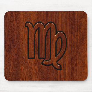 Tapis De Souris Virgo Zodiac Sign in Mahogany Style