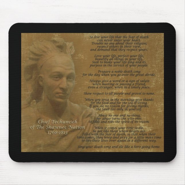 Tapis De Souris "Vis ta vie" Chef Tecumseh mousepad (Devant)