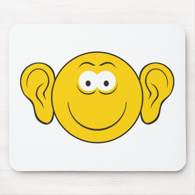 Tapis De Souris Visage aux grandes oreilles (Devant)