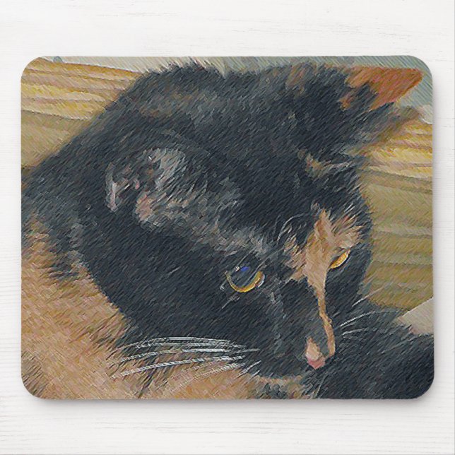 Tapis De Souris Visage Calico Kitten (Devant)