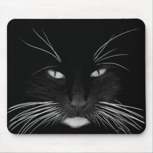 Tapis De Souris Visage de chat noir