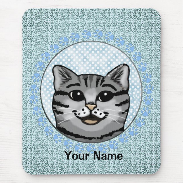 Tapis de souris visage de chat Ratzy (Devant)