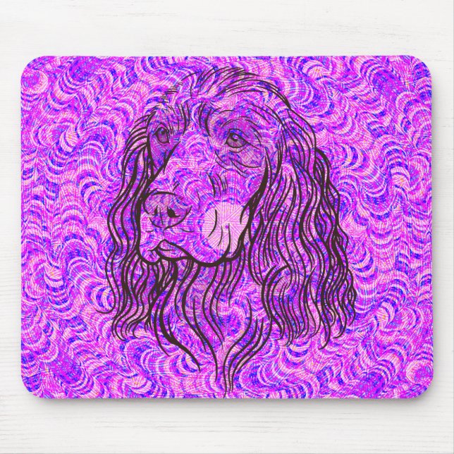 Tapis De Souris Visage de Chien Cocker Spaniel Mignon (Devant)