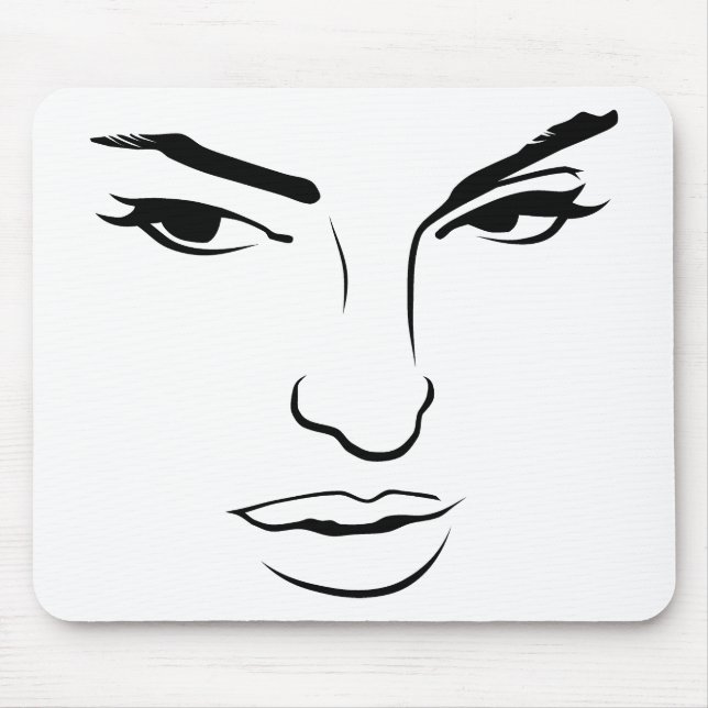 Tapis De Souris Visage de femme (Devant)