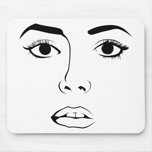 Tapis De Souris Visage de la femme (Devant)