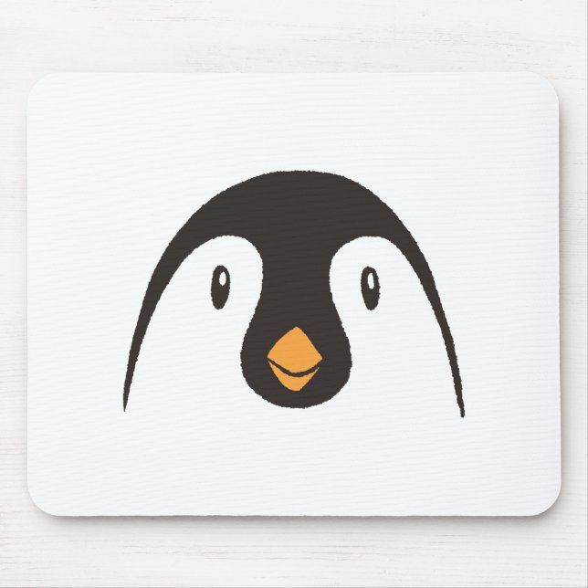 Tapis De Souris Visage de manchot mignon (Devant)