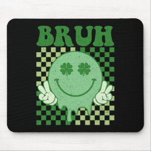 Tapis De Souris Visage de sourire Bruh Groovy St. Patrick Hommes G
