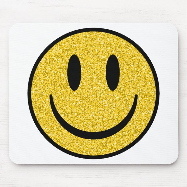 Tapis De Souris Visage de sourire parties scintillant (Devant)