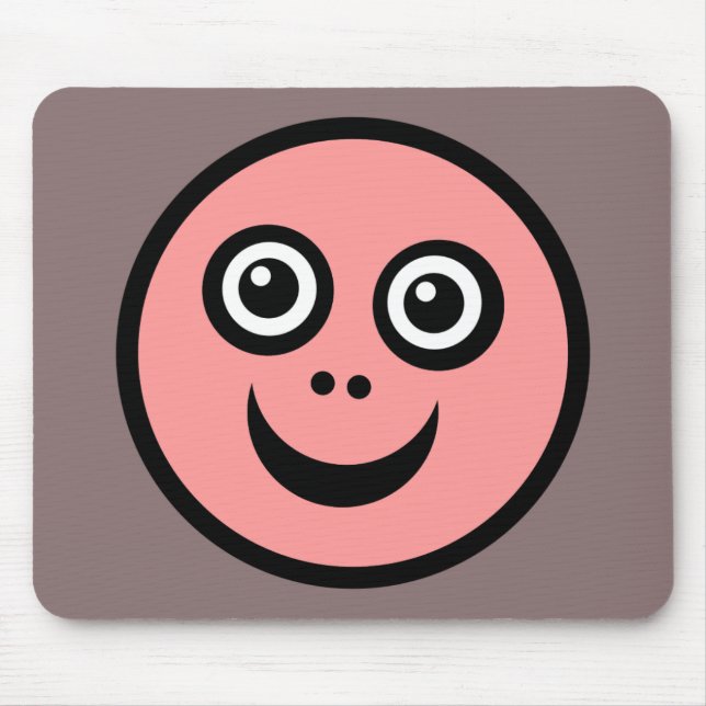Tapis De Souris Visage drôle (couleur moi) - Rose (Devant)