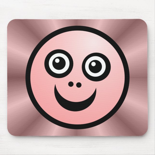 Tapis De Souris Visage drôle (couleur moi) - Rose - v2 (Devant)