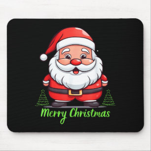 Tapis De Souris Visage drôle de Père Noël Joyeux Noël Gif Vintage