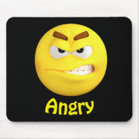 Visage fâché de bande dessinée d'émoticône d'Emoji