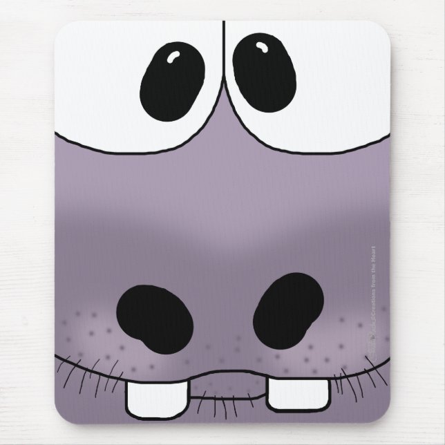 Tapis De Souris Visage hippo (Devant)