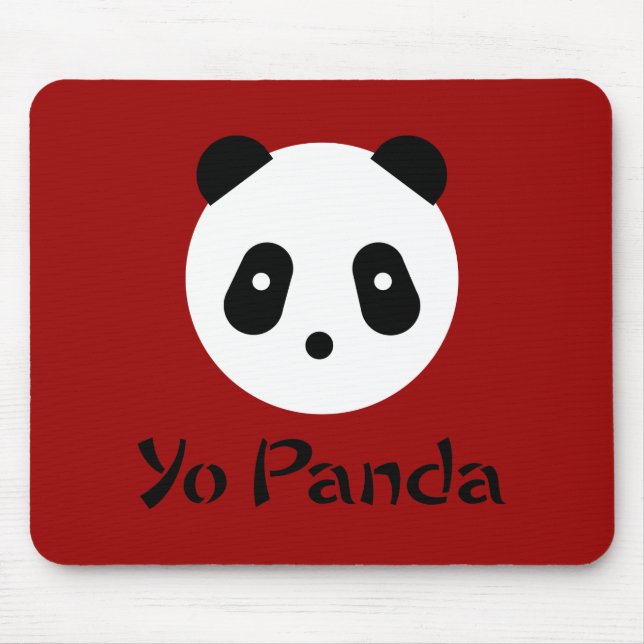 Tapis De Souris Visage mignon de panda de ~ de Kawaii (Devant)