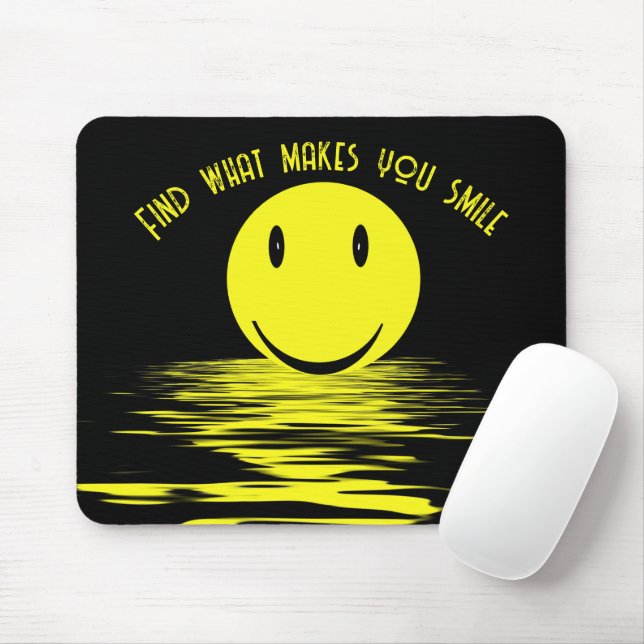 Tapis De Souris Visage Soleil Dans L'Eau Ondes (Avec souris)