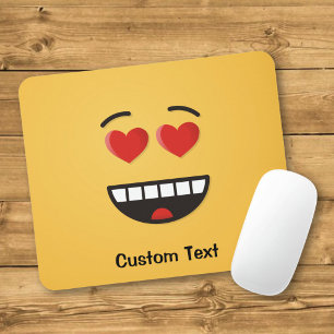 Tapis de souris visage souriant avec des yeux en f