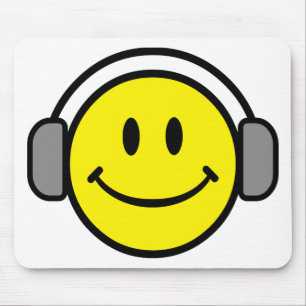 Tapis De Souris Visage souriant DJ