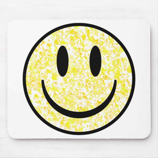Tapis De Souris Visage souriant éclaboussé (Devant)