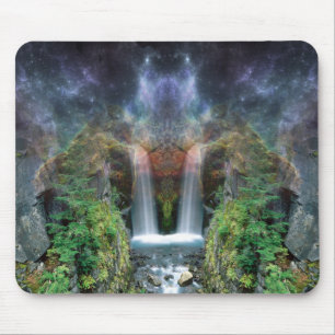 Tapis De Souris Visages Cachés dans les Cascades Fantastiques