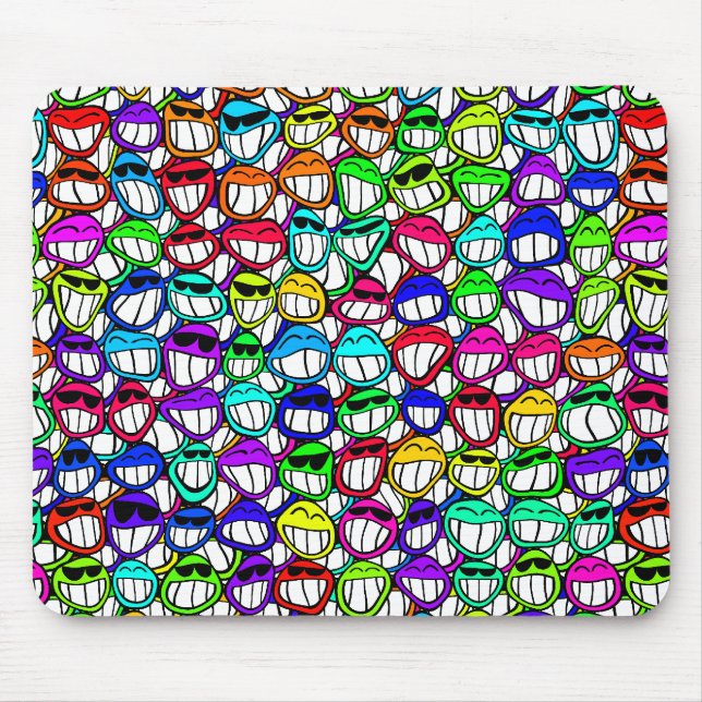 Tapis De Souris Visages souriants cool (Devant)