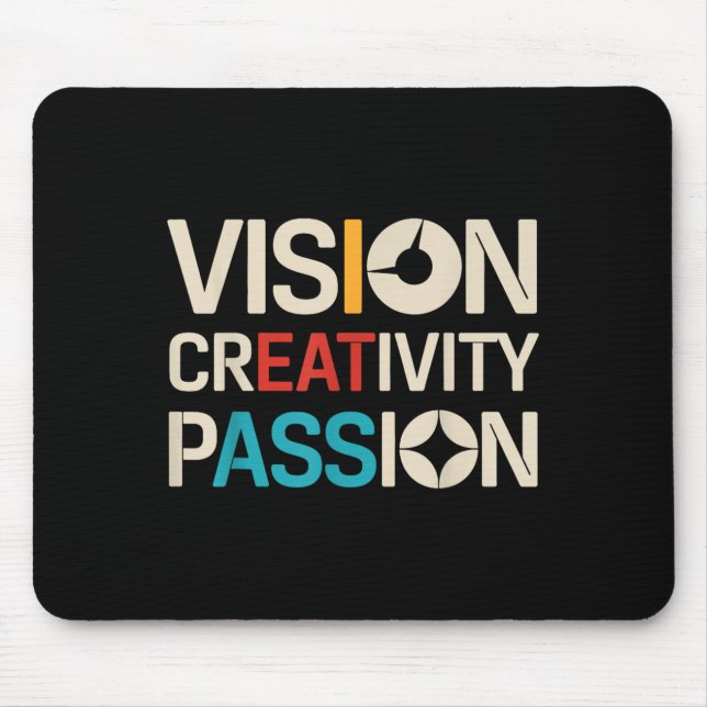 Tapis De Souris Vision Créativité Pion Funny Graphiste Art (Devant)
