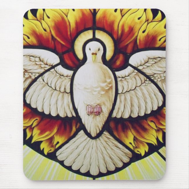 Tapis De Souris vitrail de la colombe du Saint-Esprit (Devant)