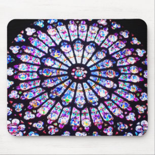 Tapis De Souris Vitrail de Paris Notre-Dame - La Rose
