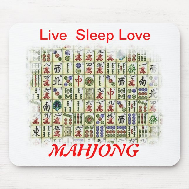 Tapis De Souris vivent l'amour de sommeil, Mahjong (Devant)