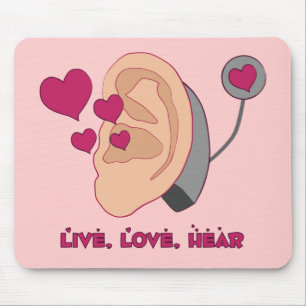 Tapis De Souris Vivez, aimez, entendez Mousepaad