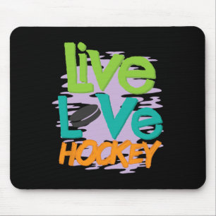 Tapis De Souris Vivez Amour Hockey