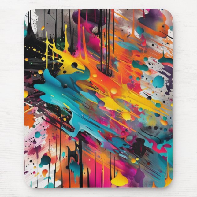 Tapis De Souris Vivid Chaos Splash Graffiti (Devant)