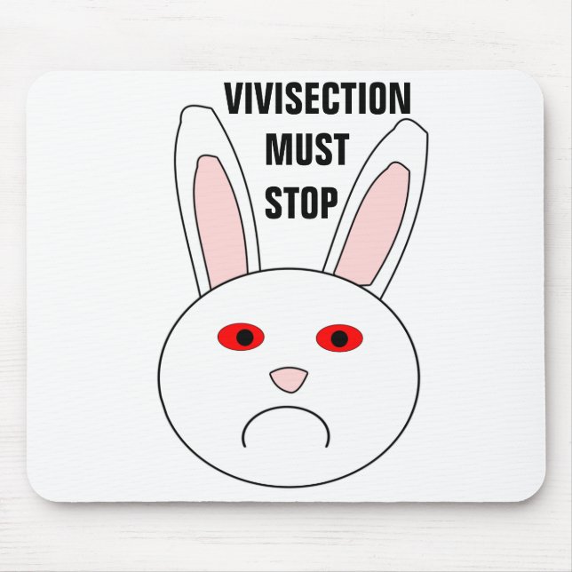 Tapis de souris Vivisection doit cesser (Devant)