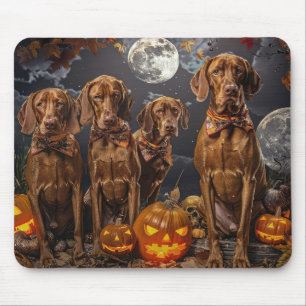 Tapis De Souris Vizsla Halloween Éffrayant