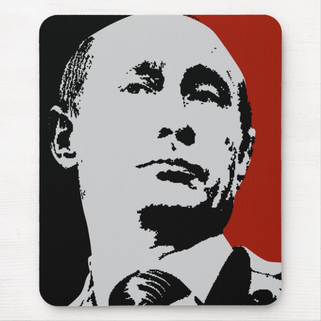 Tapis De Souris Vladimir Poutine rouge (Devant)