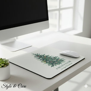 Tapis De Souris Vœux de Noël personnalisés Fêtes de fin d'année