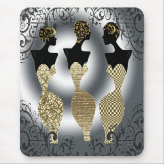 Tapis De Souris Vogue noir en or